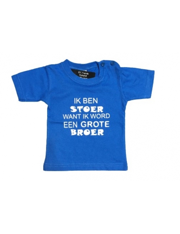 Baby T-Shirt Aankondiging bekendmaking zwangerschap ''ik ben stoer want ik word grote broer ©